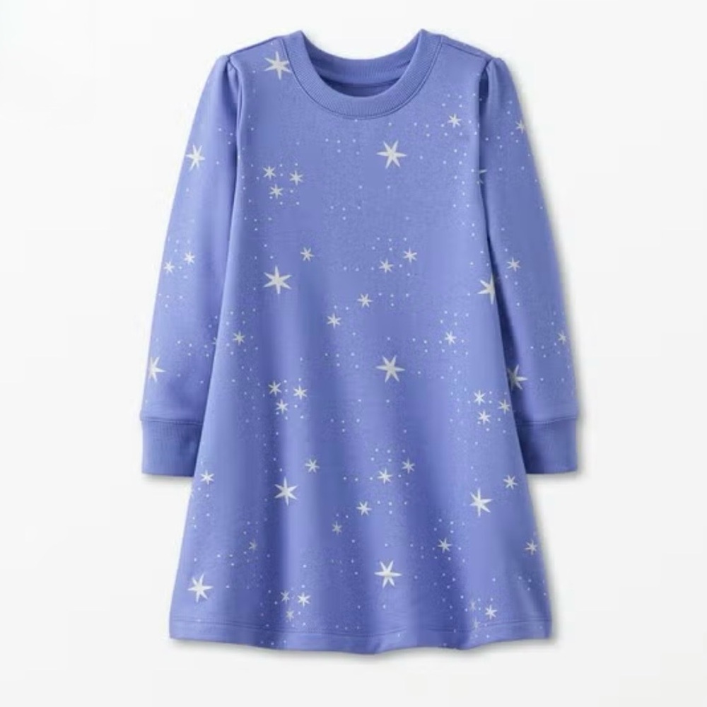 Hanna Andersson long sleeve foils star print dress